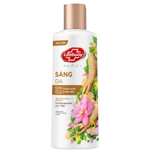 Sữa tắm Lifebuoy Naturals sáng da bảo vệ da khỏi vi khuẩn thảo dược và hoa sen 265ml
